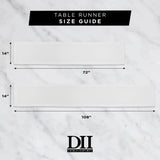 Dii Metallic Holly Leaves Table Runner