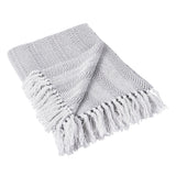 Dii Gray Herringbone Stripe Throw