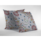 Bird Amla Broadcloth Indoor Outdoor Blown And Closed Pillow Gray