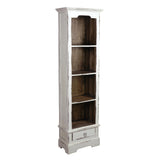 Sunset Trading Cottage Narrow Bookcase | Distressed White