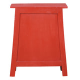 Sunset Trading Cottage Solid Wood Zen End Table | Distressed Red Nightstand | Fully Assembled Accent Cabinet