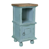 Sunset Trading Cottage Table | Two Tone Beach Blue And Brown