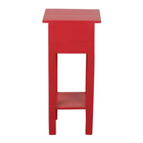 Sunset Trading Cottage Narrow Side Table | Distressed | Antique Red