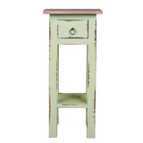 Sunset Trading Cottage Narrow Side Table | Distressed | Bahama | Limewash