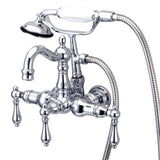 Kingston Brass CC1008T1 Vintage 33/8Inch Wall Mount Tub Faucet, Polished Chrome