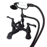 Kingston Brass CC1152T5 Vintage 7Inch Deck Mount Tub Faucet with Hand Shower, Oil Rubbed Bronze