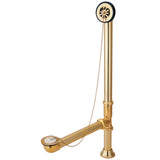 Kingston Brass CC2092 Clawfoot Tub Waste & Overflow Drain, 20 Gauge, Polished Brass