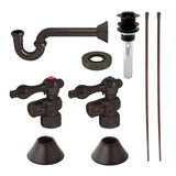 Kingston Brass Cc43105Vkb30 Traditional Plumbing Sink Trim Kit With P-Trap And Drain, Oil Rubbed Bronze