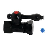 Kingston Brass Cc44450 5/8 O.D. Comp, 1/2 O.D. Comp Straight Shut-Off Valve, Matte Black