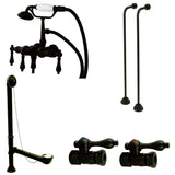 Kingston Brass CCK19T5A Vintage Wall Mount Clawfoot Tub Faucet Package with Supply Line, Oil Rubbed Bronze