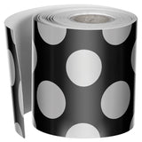 Black with Polka Dots Rolled Straight Border, 36