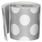 Gray with Polka Dots Rolled Straight Border, 36