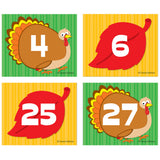 Turkey/Leaf Calendar Cover-Up Cut-Outs, 36 Pieces