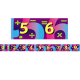 Math Vocabulary Words Straight Borders, Grade 5-8