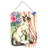 Caroline'S Treasures Siamese Cat With Butterfly Wall Or Door Hanging Prints Cdco0036Ds1216, 16Hx12W, Multicolor