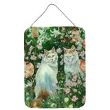 Caroline'S Treasures Cats In Garden By Debbie Cook Wall Or Door Hanging Prints Cdco0151Ds1216, 16Hx12W, Multicolor