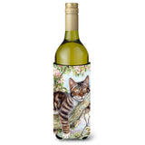 Caroline'S Treasures Sleepy Cat By Debbie Cook Wine Bottle Koozie Hugger, 750Ml, Multicolor