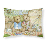Caroline'S Treasures Summertime Teddy Bears Picnic Fabric Standard Pillowcase Cdco0308Pillowcase, Multicolor