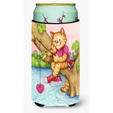 Caroline'S Treasures Cdco0320Tbc Valentine Cat Fishing For Love Tall Boy Beverage Insulator Hugger, Multicolor