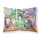 Caroline'S Treasures Cats Just Looking In The Fish Bowl Fabric Standard Pillowcase Cdco0325Pillowcase, Multicolor
