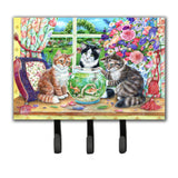 Caroline'S Treasures Cdco0325Th68 Cats Just Looking In The Fish Bowl Leash Or Key Holder, Large, Multicolor