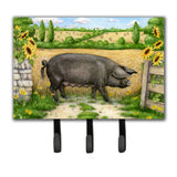 Caroline'S Treasures Black Pig With Sunflowers Leash Or Key Holder Cdco0373Th68, Triple