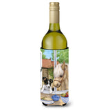Caroline'S Treasures Jack Russel Puppy And Foal Horse Wine Bottle Koozie Hugger, 750Ml, Multicolor