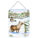 Caroline'S Treasures Feeding The Shetland Horse Wall Or Door Hanging Prints Cdco0404Ds1216, 16H X 12W, Multicolor