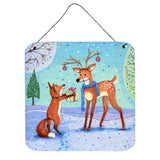 Caroline'S Treasures Christmas Present From The Fox Wall Or Door Hanging Prints Cdco0416Ds66, 6Hx6W, Multicolor
