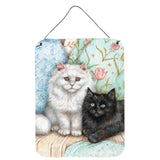 Caroline'S Treasures A Black White Cat Wall Or Door Hanging Prints Cdco0510Ds1216, 16H X 12W, Multicolor