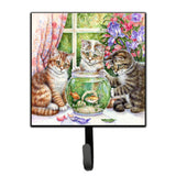 Caroline'S Treasures White Tabby By Debbie Cook Leash Or Key Holder Cdco325Ash4, Small, Multicolor