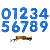 Lacing Numbers 0-9, Set of 14