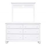 Sunset Trading White Shutter Wood Dresser With Mirror