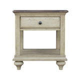 Sunset Trading Shades Of Sand End Table | Drawer | Shelf