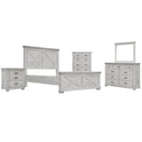 Sunset Trading Crossing Barn King 5 Piece Bedroom Set | Wood Panel Bed