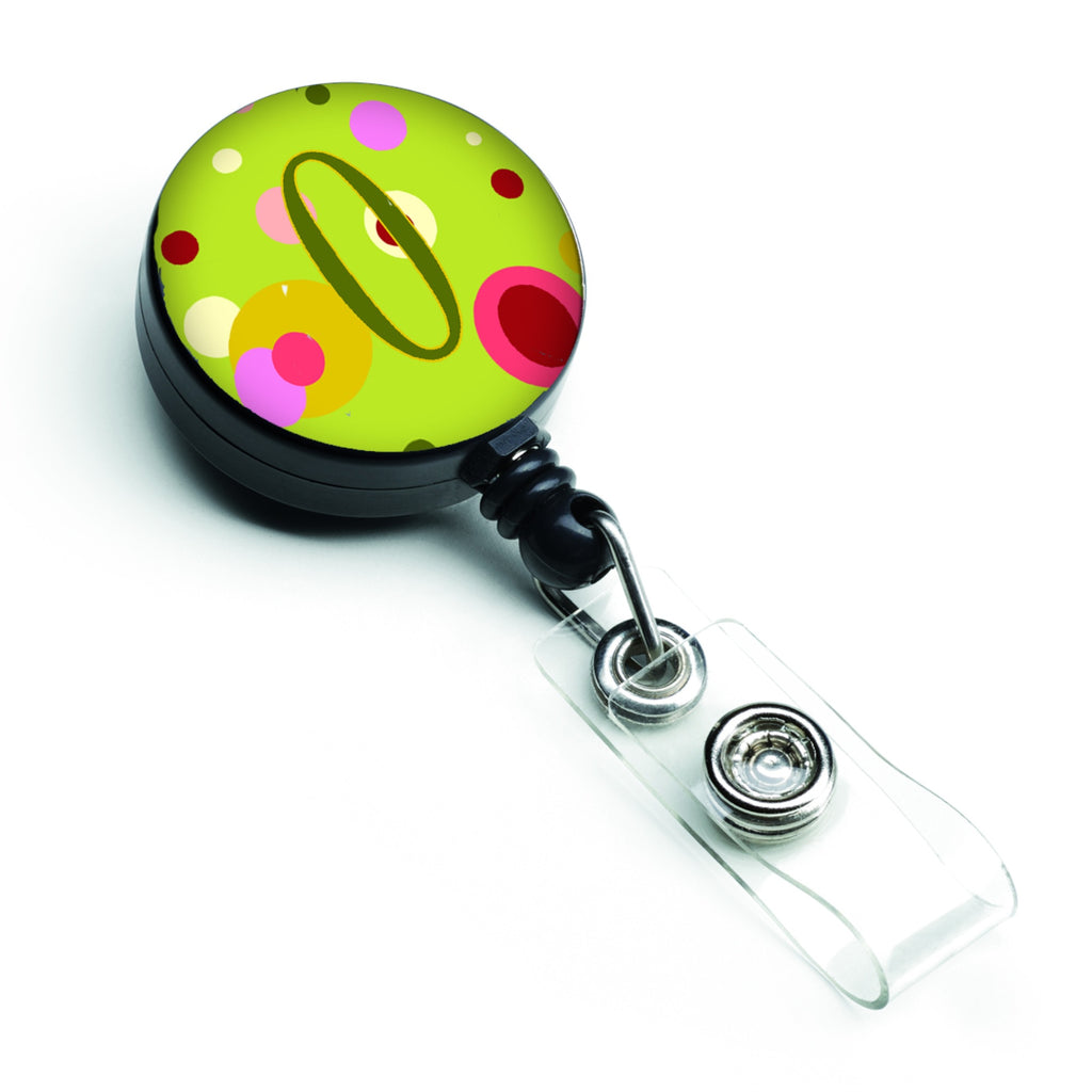Caroline'S Treasures Letter O Monogram, Lime Green Retractable Badge Reel, Multicolor (Cj1010-Obr)
