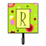 Caroline'S Treasures Cj1010-Rsh4 Letter R Initial Monogram-Green Leash Holder Or Key Hook, Small, Multicolor