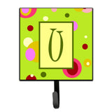 Caroline'S Treasures Cj1010-Ush4 Letter U Initial Monogram-Green Leash Holder Or Key Hook, Small, Multicolor