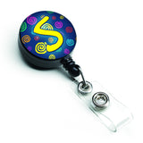 Caroline'S Treasures Letter S Initial Monogram, Blue Swirls Retractable Badge Reel, Multicolor (Cj1011-Sbr)