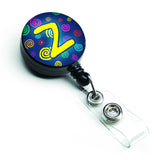 Caroline'S Treasures Letter Z Initial Monogram, Blue Swirls Retractable Badge Reel, Multicolor (Cj1011-Zbr)