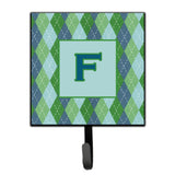 Caroline'S Treasures Cj1020-Fsh4 Letter F Initial Monogram-Blue Argoyle Leash Holder Or Key Hook, Small, Multicolor