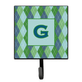 Caroline'S Treasures Cj1020-Gsh4 Letter G Initial Monogram-Blue Argoyle Leash Holder Or Key Hook, Small, Multicolor