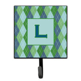 Caroline'S Treasures Cj1020-Lsh4 Letter L Initial Monogram-Blue Argoyle Leash Holder Or Key Hook, Small, Multicolor