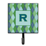 Caroline'S Treasures Cj1020-Rsh4 Letter R Initial Monogram-Blue Argoyle Leash Holder Or Key Hook, Small, Multicolor