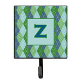Caroline'S Treasures Cj1020-Zsh4 Letter Z Initial Monogram-Blue Argoyle Leash Holder Or Key Hook, Small, Multicolor