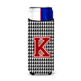Monogram - Houndstooth Letter K Ultra Beverage Insulators For Slim Cans Cj1021-Kmuk