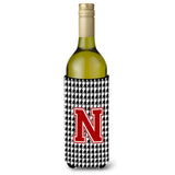 Monogram - Houndstooth Initial N Wine Bottle Beverage Insulator Beverage Insulator Hugger