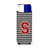 Monogram - Houndstooth Letter S Ultra Beverage Insulators For Slim Cans Cj1021-Smuk