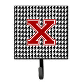 Caroline'S Treasures Cj1021-Xsh4 Monogram-Initial X Hounds Tooth Leash Holder Or Key Hook Cj1021, Small, Multicolor