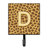 Caroline'S Treasures Cj1025-Dsh4 Letter D Initial Monogram-Giraffe Leash Holder Or Key Hook, Small, Multicolor